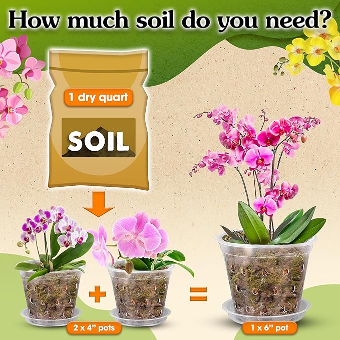 5-in-1 Orchid Potting Mix with Forest Moss, Pine Bark, Perlite, Zeolite, and Pumice – Orchid Soil, Orchid Repotting Kit for Healthy Roots, Fast Drainage, and Support for Growth 1 QRT