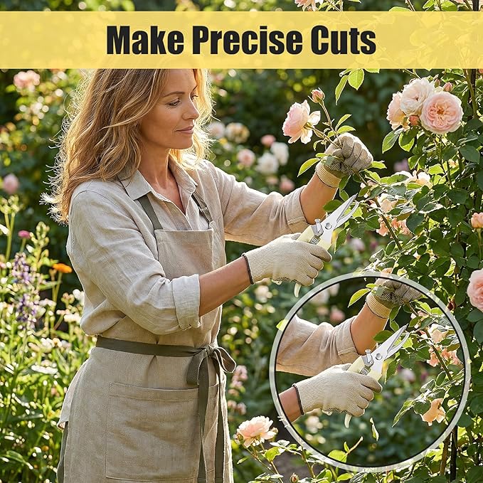 12 Pcs Garden Shears Pruning Garden Clippers Bulk Bypass Pruner Heavy Duty for Gardening Hedge Plant Cutting Flower Scissors for Tree Trimming Bonsai Cutting Fruits Picking