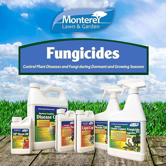 Monterey Liqui-Cop Bundled with Garden Measuring Spoon - Copper Fungicidal Garden Spray for Disease Prevention in Plants, Ready to Spray, 1 Quart