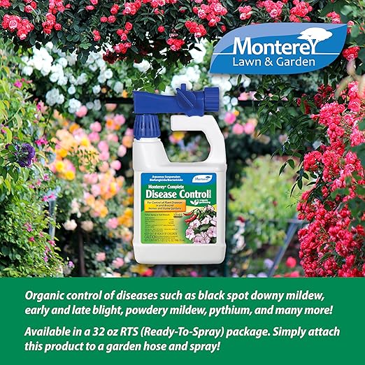 Monterey Complete Disease Control Bundled with Measuring Spoon - Fungicide & Bactericide for Control of Garden & Lawn Diseases - 32 oz RTS