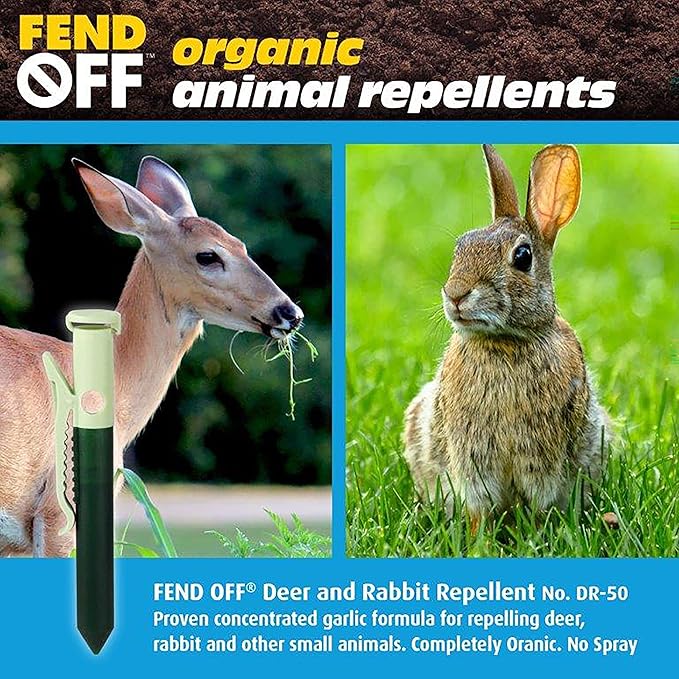 Luster Leaf DR-50 Fend Off Deer and Rabbit Repellent Plant Clips, Green