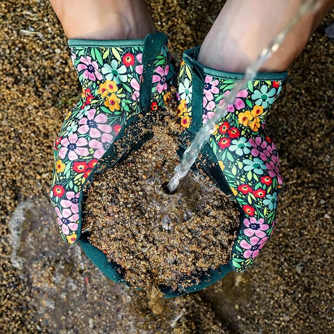 Trifabricy Gardening Gloves for Women, Breathable Leather Garden Gloves with Grip, Thorn-Proof Puncture-Resistant Work Gloves