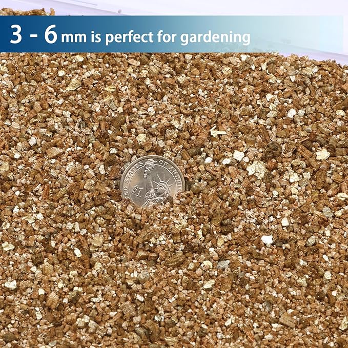 Vermiculite for Gardening 2qt, Coarse Vermiculite for Plant Propagation, Cutting and Seed Starting, Maintain Soil Moisture for Potting Orchids, Succulents, Fungi, and Hydroponics