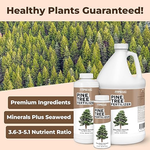 Pine Tree Fertilizer - for Leyland Cypress & Evergreen Tree Care - Pushes Rapid Root Growth for Strong, Wind-Resistant Yard Trees - Liquid Plant Food, 32 oz