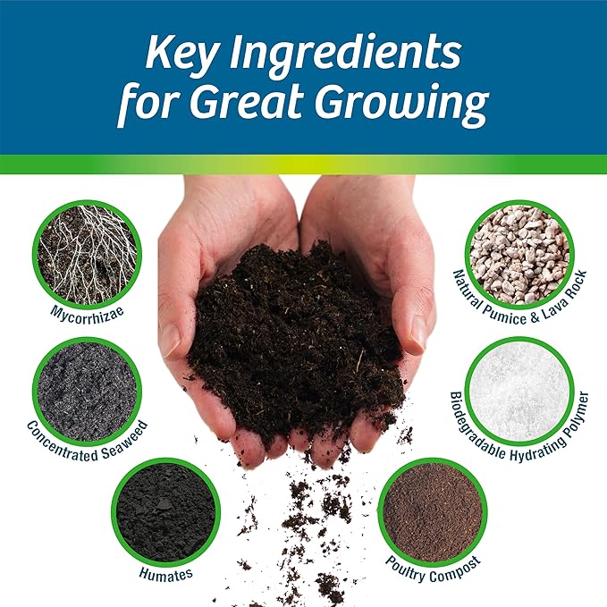 Wilt-Pruf® 5-in-1 Soil Booster + Plant Food | Grow Healthier Stronger Plants, Flowers, Vegetables | Feeds | Builds Roots | Builds Soil | Refresh Potting Mix | Improves Moisture Retention (2 lb Bag)