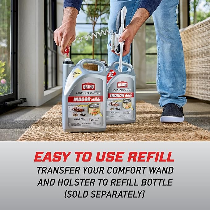 Ortho Home Defense Max Indoor Insect Barrier Refill - Bug Killer Spray Refill, Kills Ants, Roaches, Spiders, Fleas and Ticks, 1 gal.