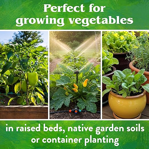 Down To Earth All Natural Fertilizers Organic Vegetable Garden - Plant Food for Vegetables, Herbs, Greens and Raised Beds 4-4-4, 5 lb
