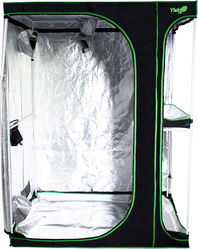60" x 48" x 80" 2 in 1 Grow Tent Kit with Viewing Windows & Flood Trays – Dual Hydroponic Grow Tents - Smell Proof Grow Tent - for Indoor Growing